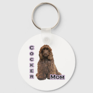 Brown Cocker Spaniel Mãe 4 - Chaveiro