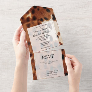 Brown Cream Southwest Cowhide Weding