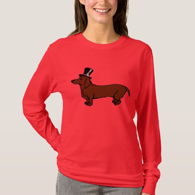 Brown Dachshund Top Hat (Frente)
