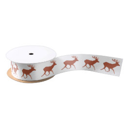 Brown Deer Walking Festivo Pattern White