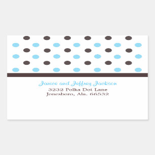 Brown e azul: Etiqueta do dot address da polca