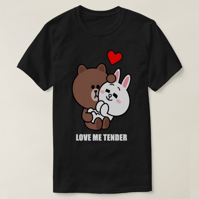 Brown e Cony me amam com T-Shirt Clássica Tender (Frente do Design)
