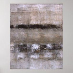 Brown e poster bege da arte abstracta