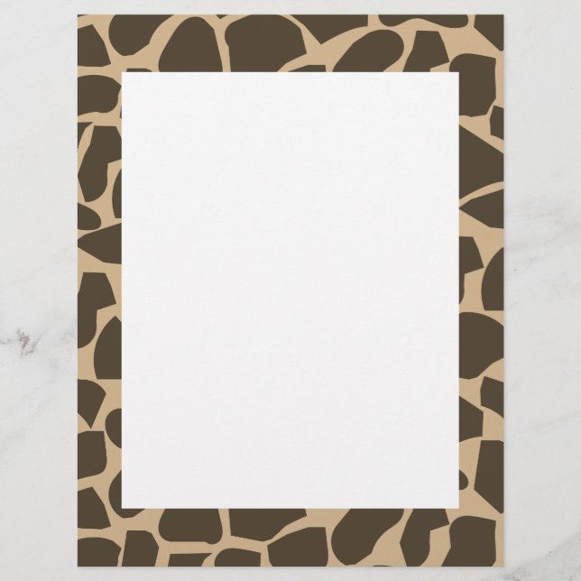 Brown Giraffe Pattern Impressão (Frente)
