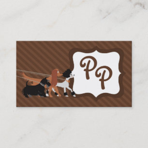 Brown Pet Sitting Dog Walker Cartão de visita