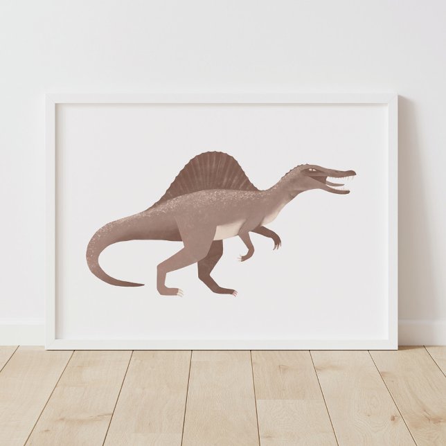 Brown Spinosaurus Dinossaur Kids Room Poster (Criador carregado)
