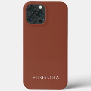 Brown Trendy Modern Minimalist Plain Add Name