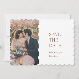 Brown White Modern Salve O Convite De Cartão De Da