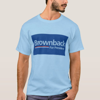 Brownback azul para o presidente Camisa
