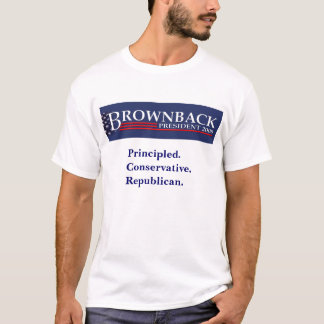 BROWNBACK PARA o PRESIDENTE t-shirt