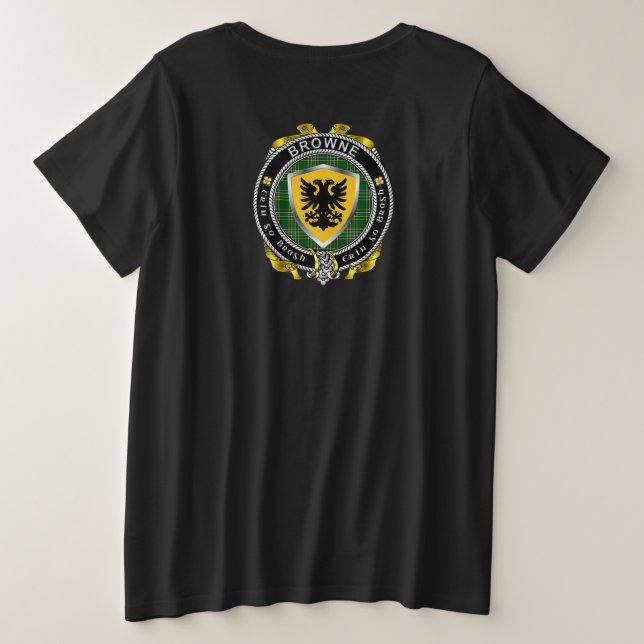 Browne Irish Shield Plus T-Shirt (Verso do Design)