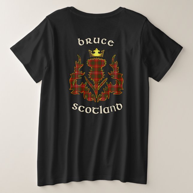 Bruce Clan Crachá & Tartan com T-Shirt (Verso do Design)