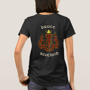Bruce Clan Crachá & Tartan com T-Shirt