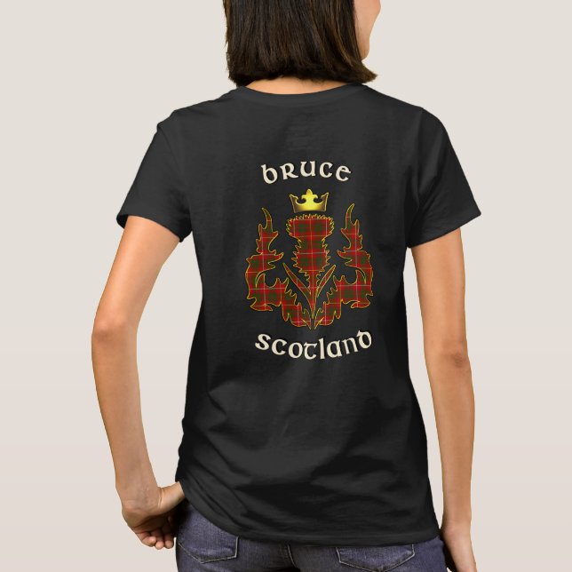 Bruce Clan Crachá & Tartan com T-Shirt (Verso)