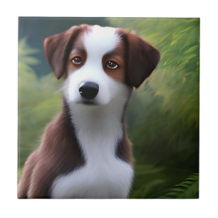 Bruce O Bordo Collie Puppy, Azulejo De Cerâmica