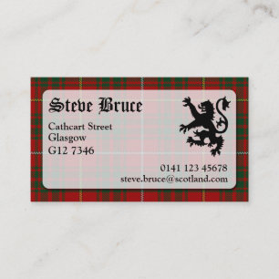 Bruce Tartan Cartão de visita