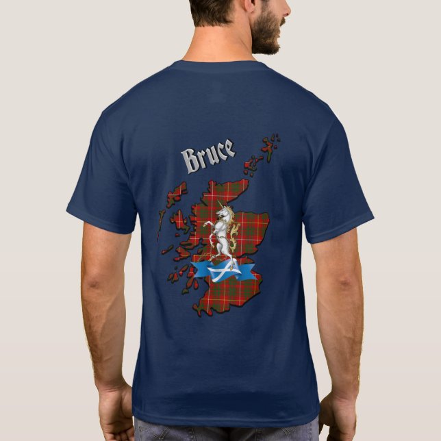 Bruce Tartan Map & Crachá T-Shirt (Verso)