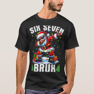 Bruh 67 Seis Sete Papai Noel Dabbing Camisas de Na