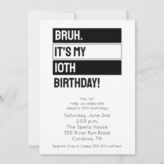 Bruh Aniversário Convite
