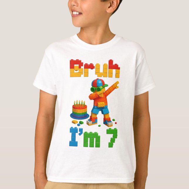 Bruh Eu Tenho 7 Anos – Camiseta Divertida de Anive (Frente)