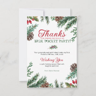 Bruk Pocket Christmas e Obrigado Cartões