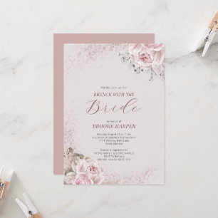 Brunch com o Convite Floral Bride Blush