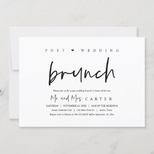 Brunch com os recém-casados, convite pós-casamento