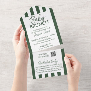 Brunch de Bebê com Lixeira Verde Convidado com Car
