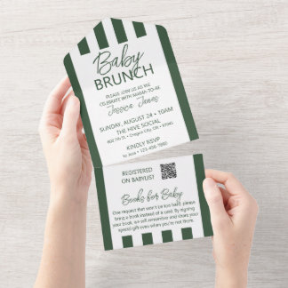 Brunch de Bebê com Lixeira Verde Convidado com Car
