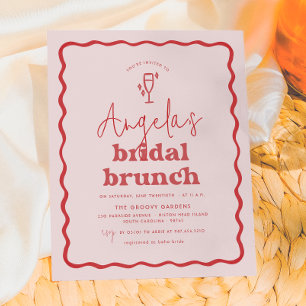 Brunch De Brida De Groovy, Rosa E Vermelho, Vermel