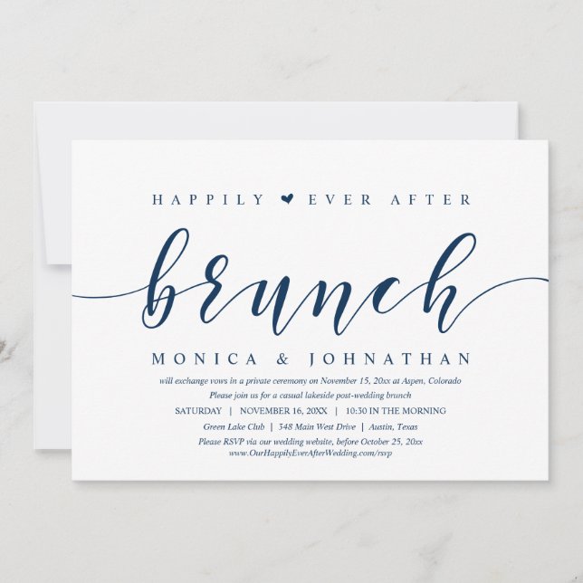 Brunch do Felizes para Sempre, Convite de Casament (Frente)