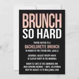 Brunch - Duro - Bachelorette Rosa Brunch Convite