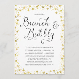 Brunch e Bubble   Convite para Chá casais