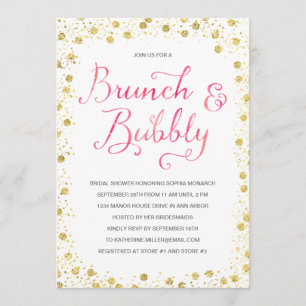 Brunch e Bubble Convite para chá de panela