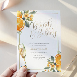 Brunch e Bubble Wedding Convite Brunch