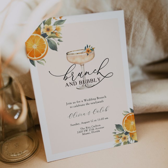 Brunch e Bubble Wedding Convite Brunch (Criador carregado)