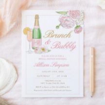 Brunch Floral Floral e Convite Bubble