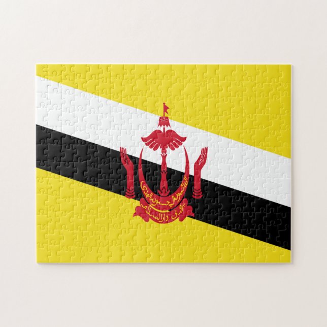 Brunei Flag Jigsera Quebra-cabeça (Horizontal)