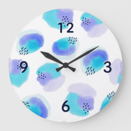 Brushstrokes de Aquarela Grande Relógio