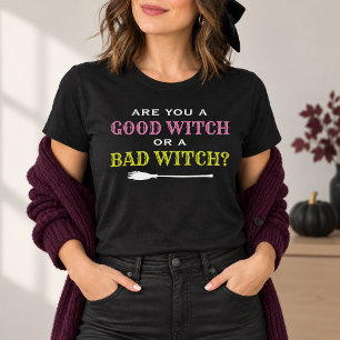 Bruxa Boa ou Bruxa Má Camisa Divertida de Hallowee