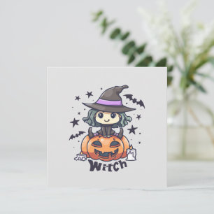 Bruxa Bonita em um Jack-O-Lanterna