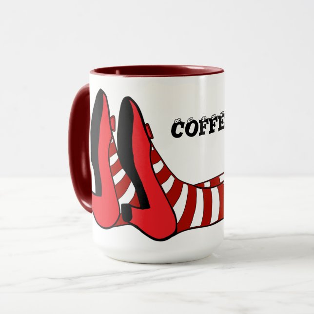 Bruxa Cansada Caneca de Halloween (Frente Esquerda)