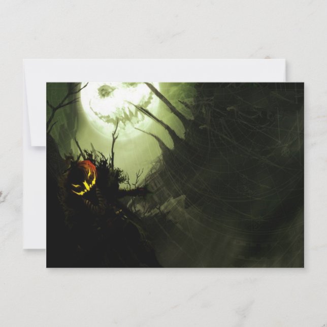 Bruxa de Convites de Halloween Assustadora (Frente)