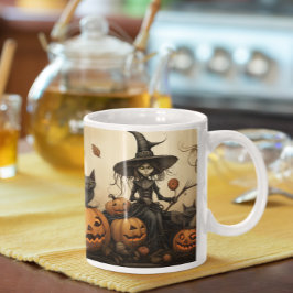Bruxa de Halloween Assustadora 34 Caneca