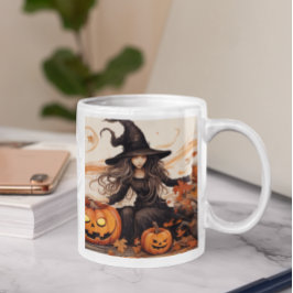 Bruxa de Halloween Bonita 50 Caneca
