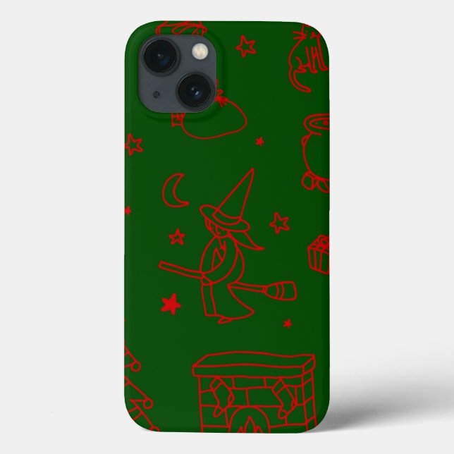 bruxa de natal da epifania, verde da befana (Verso)