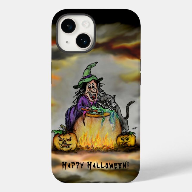 Bruxa e Gato Negro, Feliz Halloween! (Verso)
