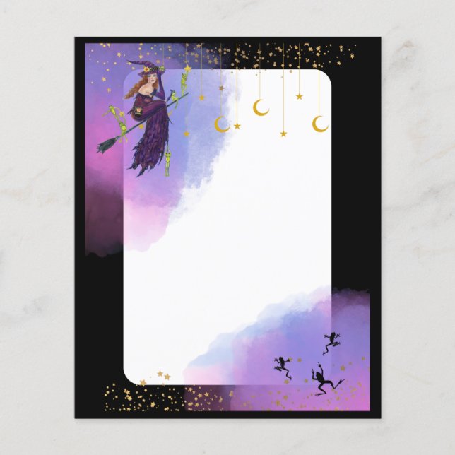 bruxa Ginger Halloween com sapos de Renee (Frente)