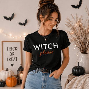 Bruxa Moderna Por Favor Camisa De Halloween - Teto