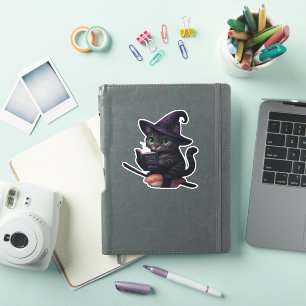Bruxa Purr-rmesan - Adesivo de Gato Kawaii Sushi O